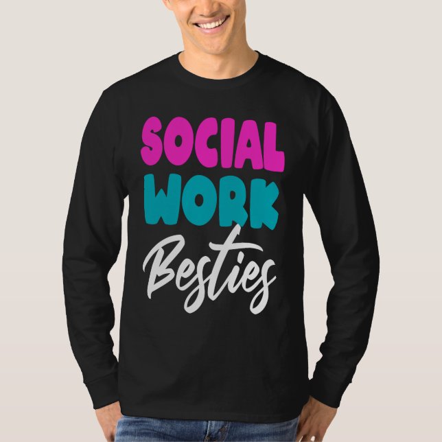Camiseta Social Worker Work Coworkers Best Friend Graduatio (Frente)