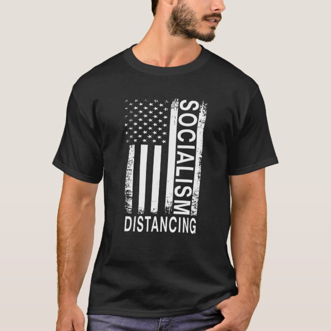 Camiseta Socialismo que distingue a resistência anti-social (Frente)