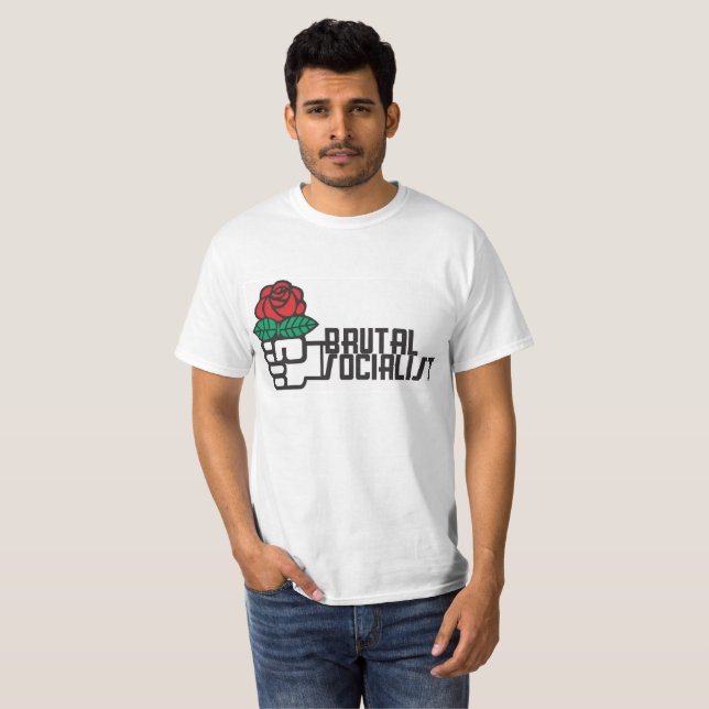 Camiseta socialista brutal do valor (Frente Completa)