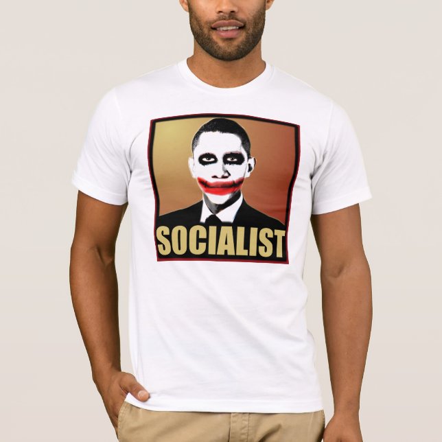 Camiseta Socialista Obama do palhaço (Frente)