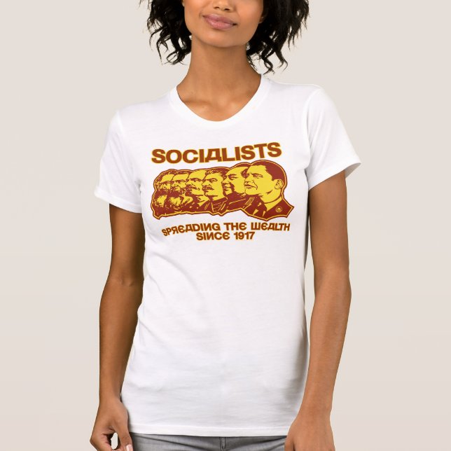 Camiseta Socialistas: Espalhando a riqueza (Frente)