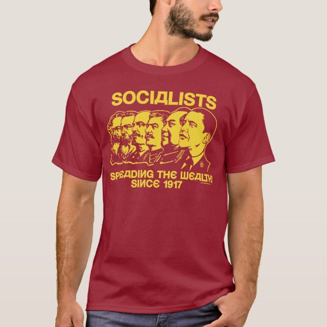 Camiseta Socialistas: Espalhando a Riqueza (Frente)