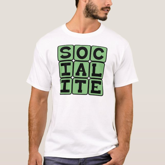 Camiseta Socialite, Freqüentador de Festas (Frente)