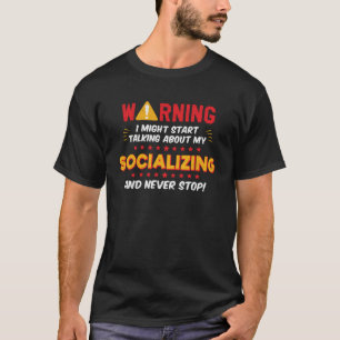 Camiseta Socializando a rede Rede Gráfico de Piada da Borbo