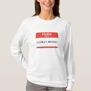 Camiseta Socialmente Ansiosa Nametag