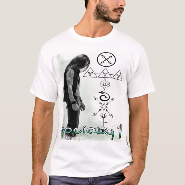 Camiseta Sociedade 1 Matt Zane com símbolos do círculo (Frente)