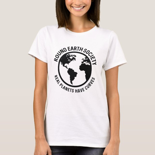 Camiseta Sociedade da Terra redonda (Frente)