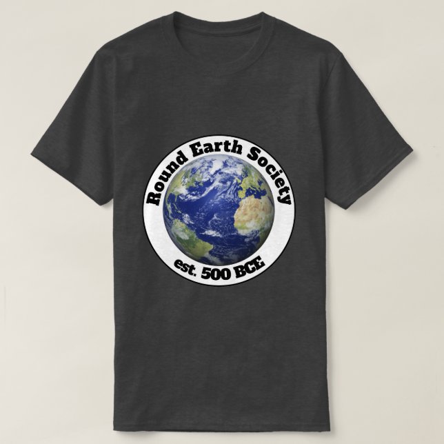 Camiseta sociedade da terra redonda (Frente do Design)