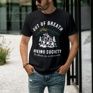 Camiseta Sociedade de Caminhada Sem Fôlego Texto Personaliz