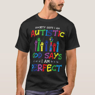 Camiseta Sociedade diz Quebra-cabeça do Dia de Conscientiza