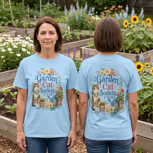 Camiseta Sociedade do Gato de Jardim Florais Cottagecore