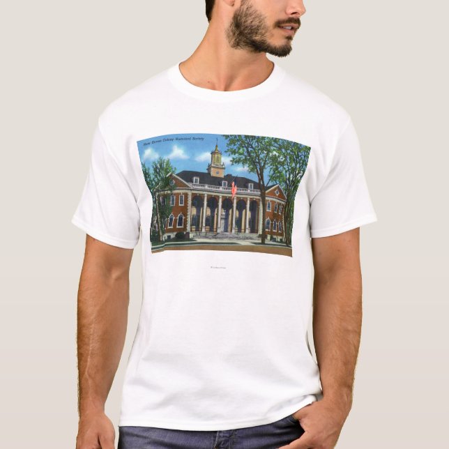 Camiseta Sociedade histórica da colônia de New Haven (Frente)