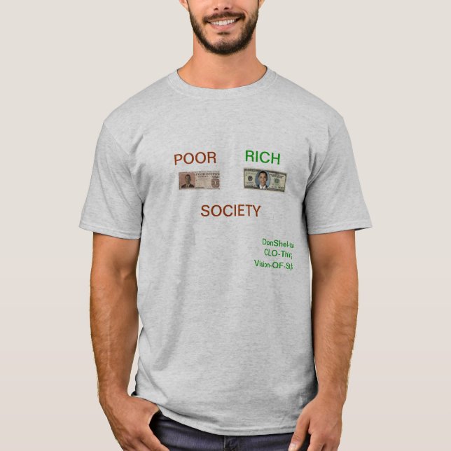 Camiseta sociedade rica pobre (Frente)