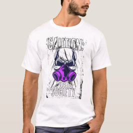 Camiseta Sociedade Tóxica de Precaução - Grunge da Máscara