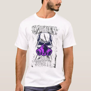 Camiseta Sociedade Tóxica de Precaução - Grunge da Máscara 