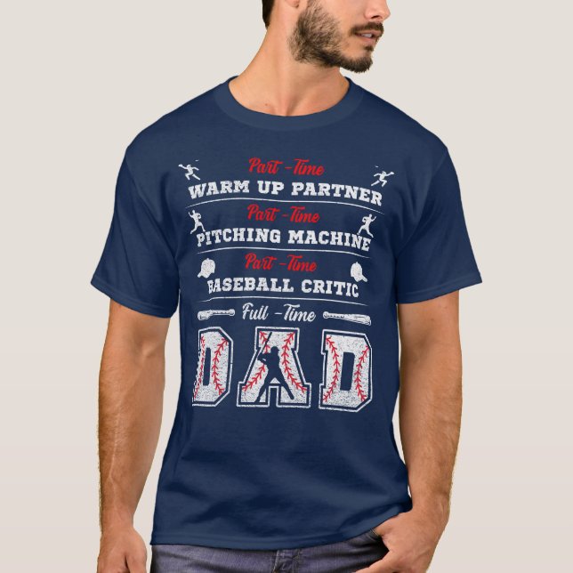 Camiseta Sócio de Aquecimento em Tempo Parcial Beisebol Pai (Frente)