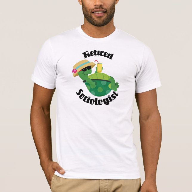 Camiseta Sociólogo aposentado (tartaruga) (Frente)