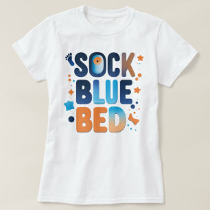 Camiseta SOCK BLUE BED Bold Colorful Statement Graphic