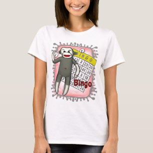 Camiseta Sock Monkey Bingo T-Shirt