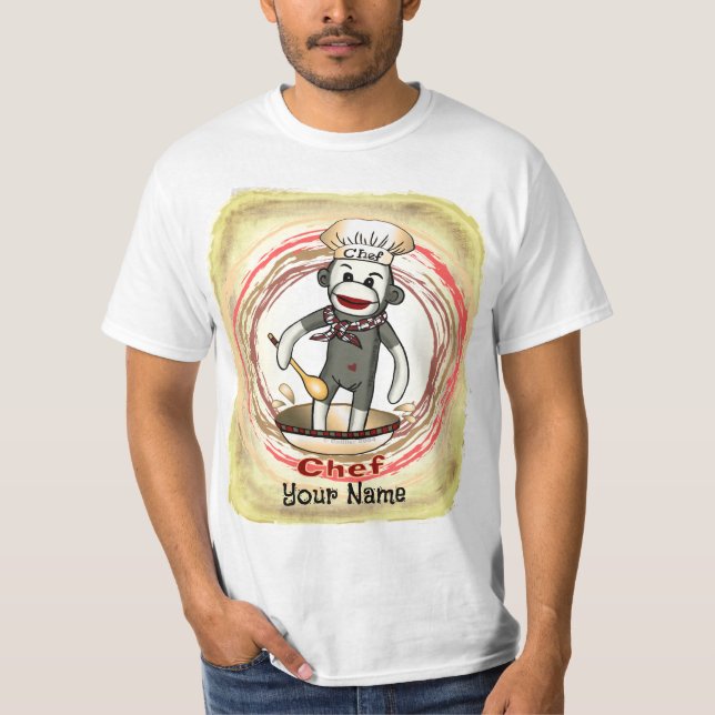 Camiseta Sock Monkey Chef T-Shirt (Frente)