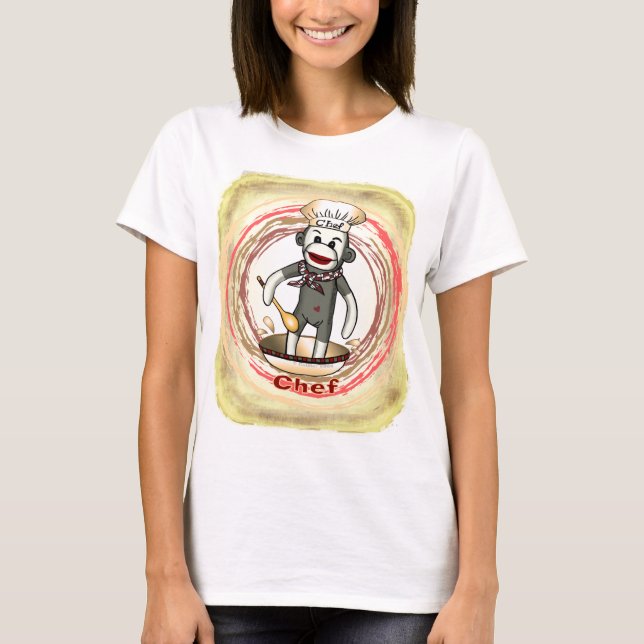 Camiseta Sock Monkey Chef T-Shirt (Frente)
