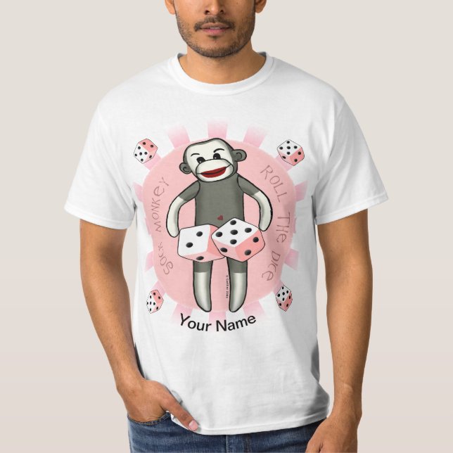 Camiseta Sock Monkey Dice (Frente)
