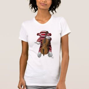 Camiseta Sock Monkey e Cello