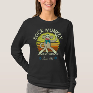 Camiseta Sock Monkey Manufacturing Co Retro Vintage Sock Mo