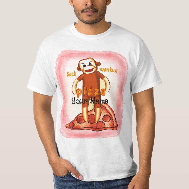 Camiseta Sock Monkey Pizza (Frente)