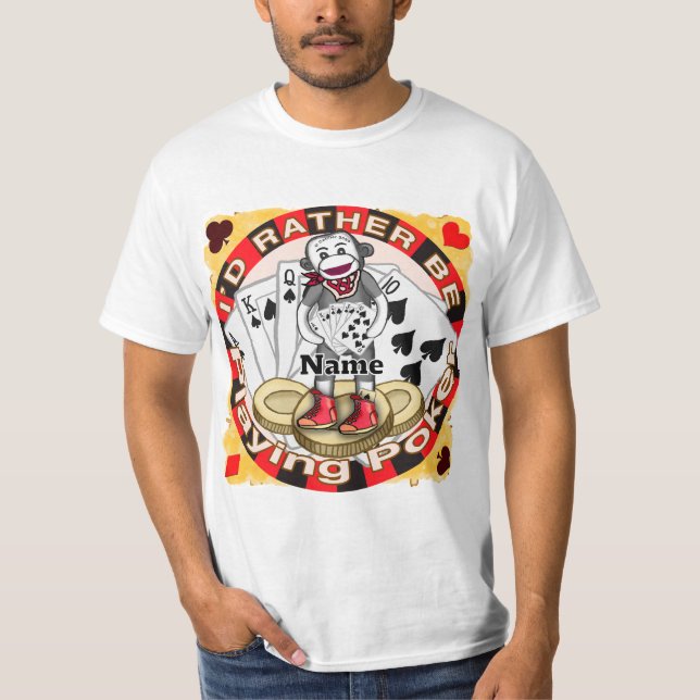 Camiseta Sock Monkey poker (Frente)