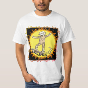 Camiseta Sock Monkey Skateboard T Shirt
