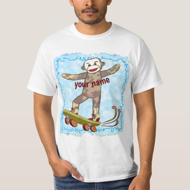 Camiseta Sock Monkey Skater (Frente)