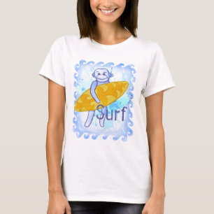 Camiseta Sock Monkey Surfer T Shirt