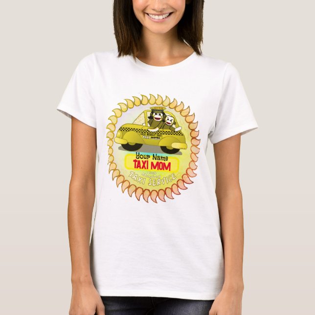 Camiseta Sock Monkey Taxi Mãe  (Frente)