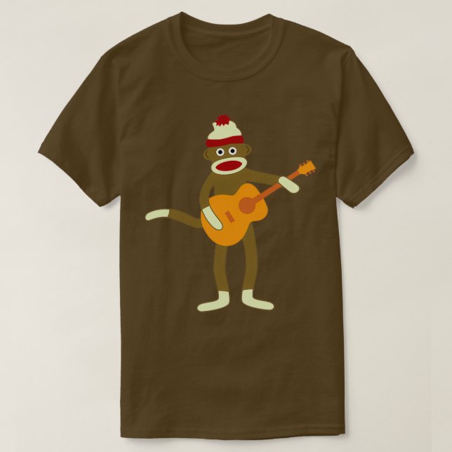 Camiseta Sock Monkey - Violão Acústico (Frente do Design)