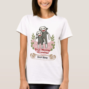 Camiseta Sock Monkey Vovó personalizada T-Shirt