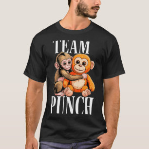 Camiseta Soco da equipe - macaco bebê fofo Soco da equipe -