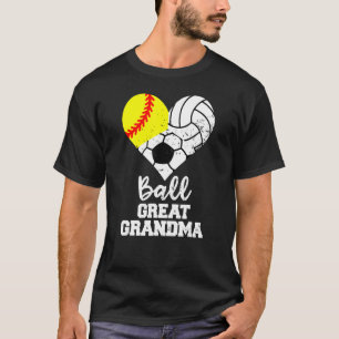 Camiseta Soco de Voleibol de Bola Excelente Vovó Coração So
