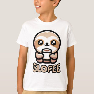 Camiseta Socorro! Cartoon de Bebendo de Café Justo e Leve