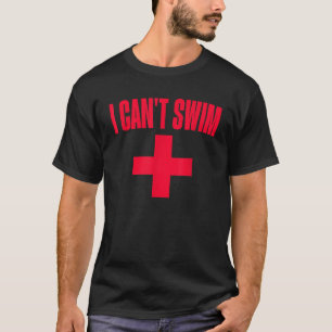 Camiseta Socorro de humor Engraçado, Piscina de salva-vidas