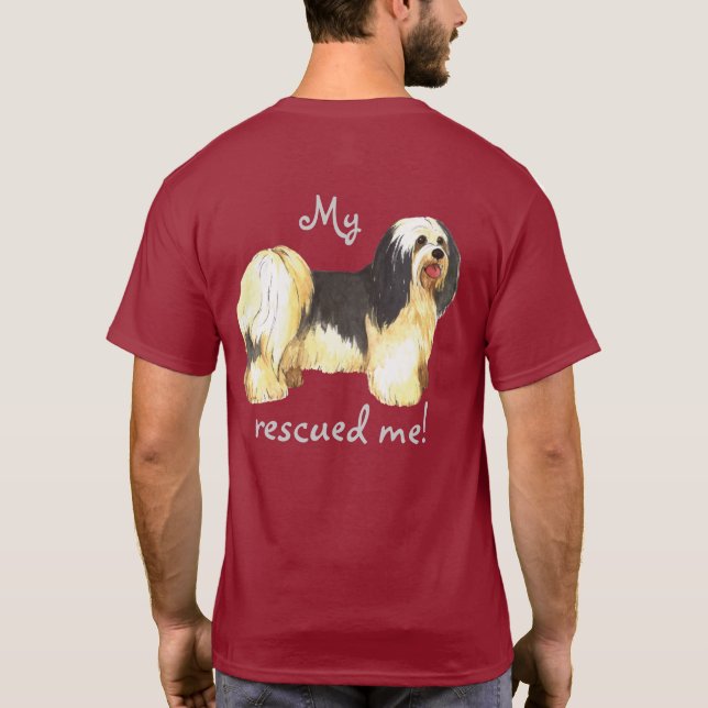 Camiseta Socorro de Saída de Cão Havanês (Verso)