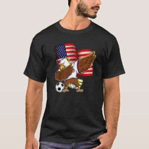 Camiseta Socorro Dos Eua Dabbing Eagle Fan Pledge Alegre A