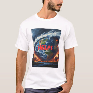 Camiseta Socorro! - Terra em Camisa-T em Crise