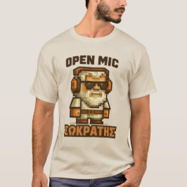 Camiseta Sócrates Microfone Aberto (Grego)