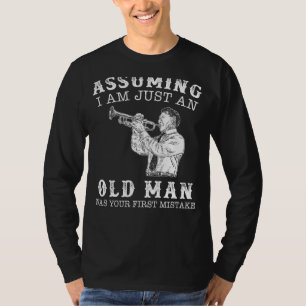 Camiseta Soe as risadas com trompete supondo que eu sou ape