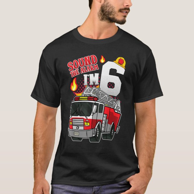 Camiseta Soe o alarme Eu sou 6 Bombeiros 6 (Frente)