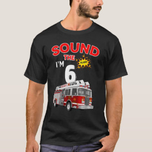 Camiseta Soe o alarme que tenho 6 anos! Bombeiros de crianç