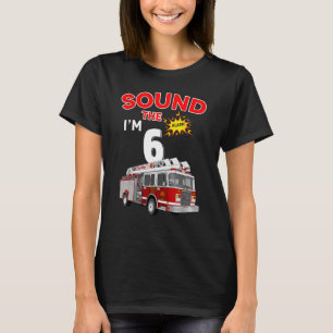 Camiseta Soe o alarme que tenho 6 anos! Bombeiros de crianç