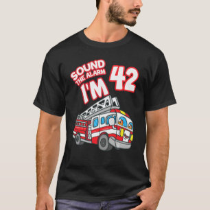 Camiseta Soe o alarme, sou o 42 Fire Engine Firefighter 42n