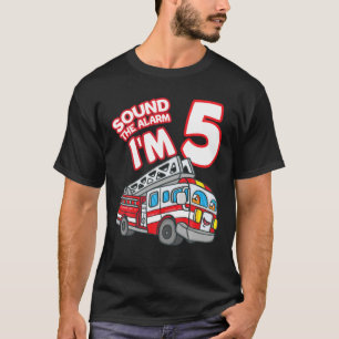 Camiseta Soe o alarme, sou o 5 de Bombeiros do Motor de Fog